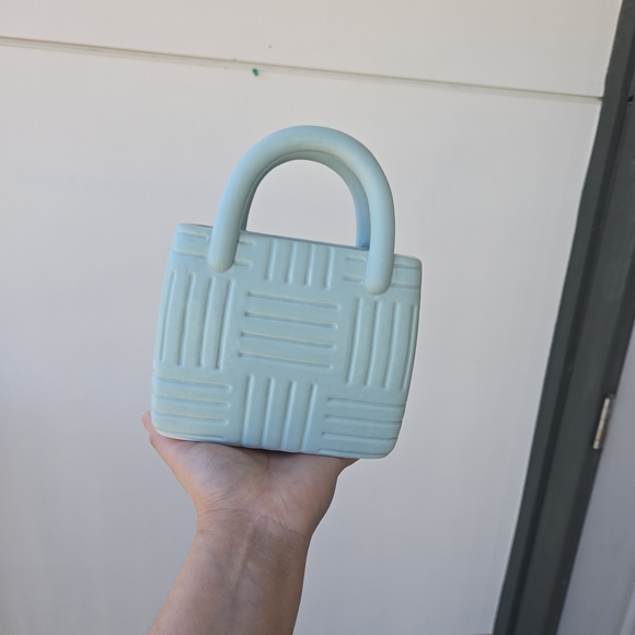 Elegant Light Blue Ceramic Vase - Picture 6 of 10